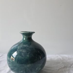 Petit pot en céramque bleu vert – Image 2