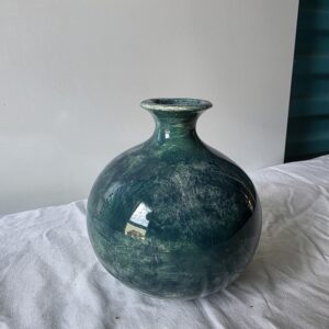 Petit pot en céramque bleu vert