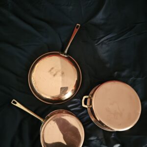 Lot cuivre : poêle + casserole + cocotte – Image 2