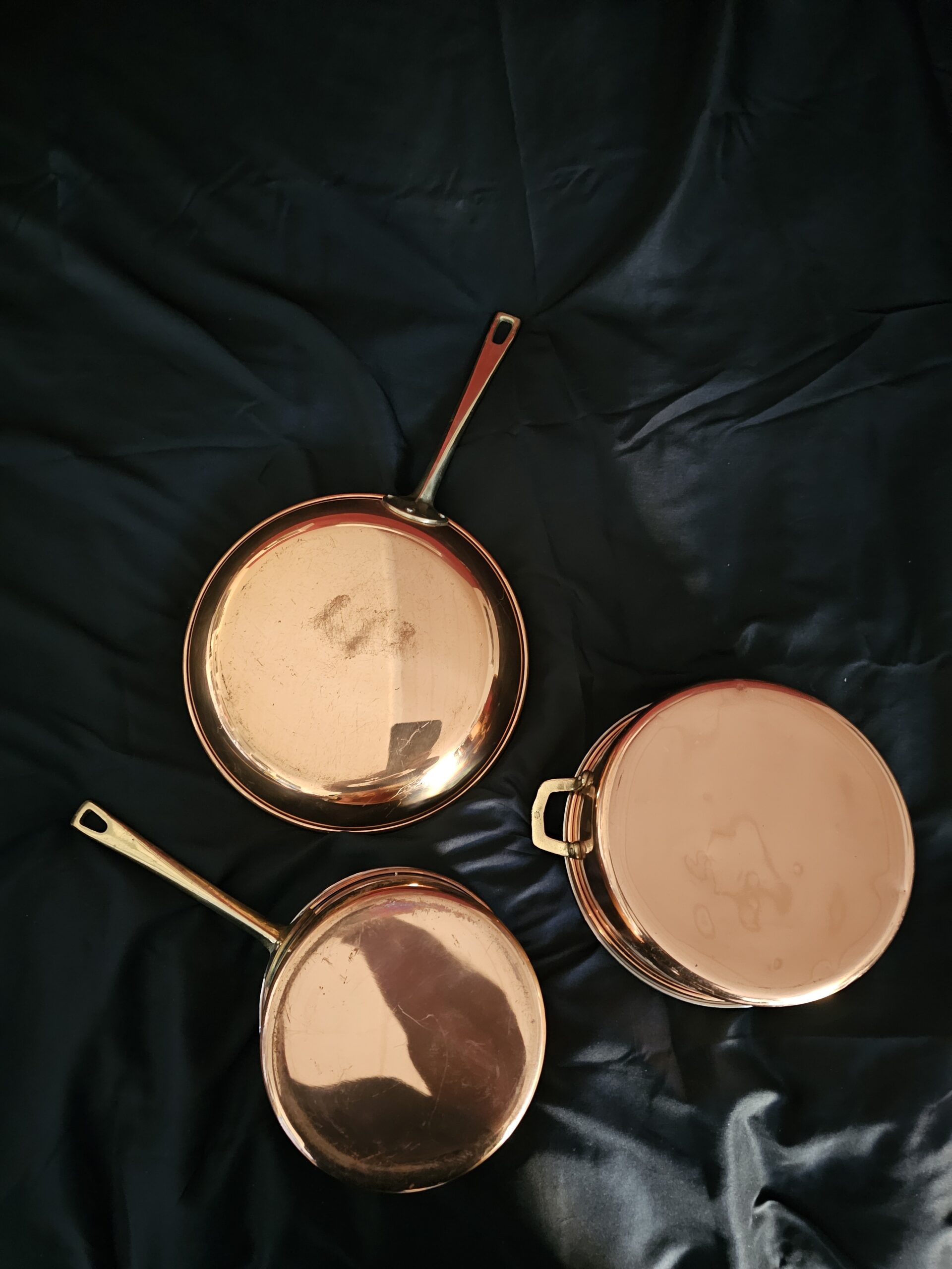 Lot cuivre : poêle + casserole + cocotte – Image 2