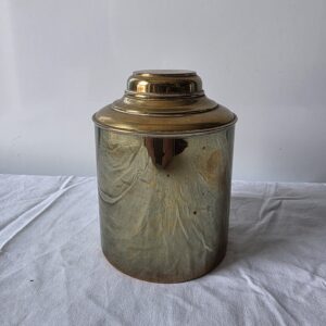 Lot de 2 boîtes cylindriques doré (thé etc..) – Image 4