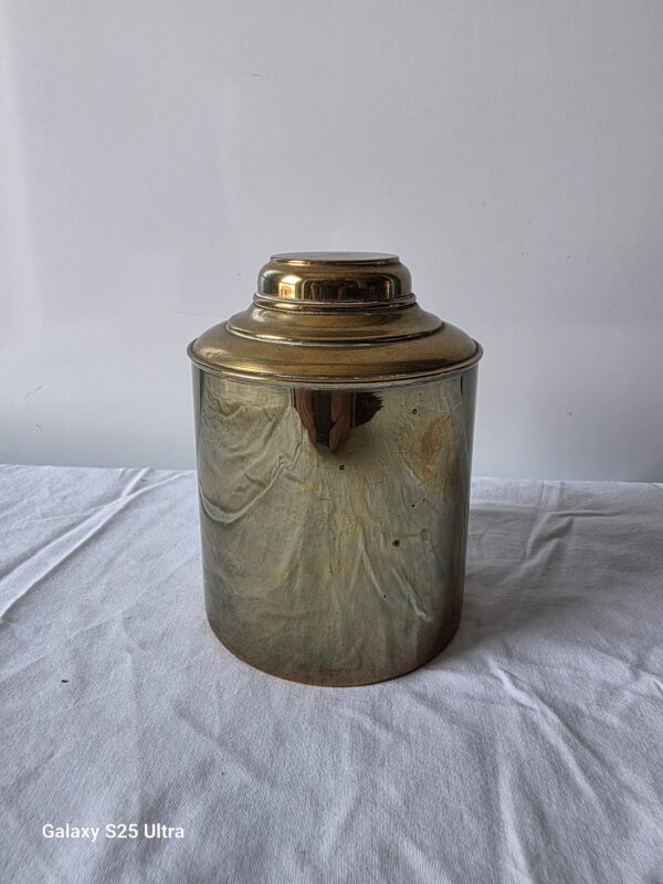 Lot de 2 boîtes cylindriques doré (thé etc..)