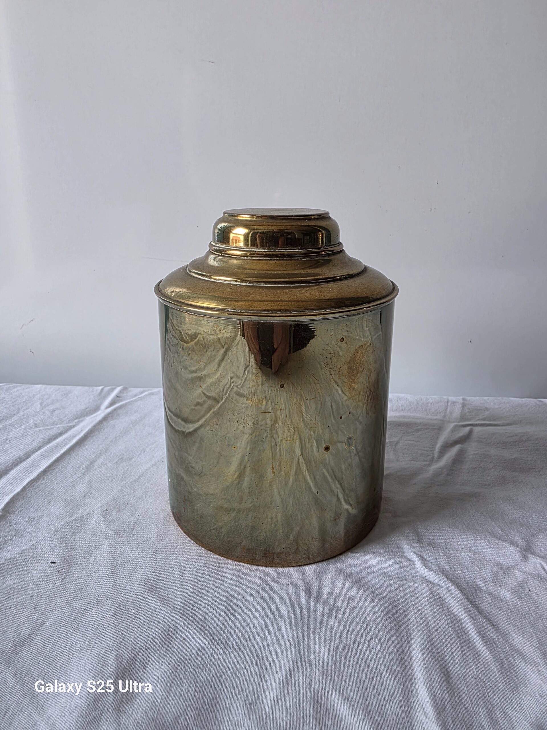 Lot de 2 boîtes cylindriques doré (thé etc..) – Image 4