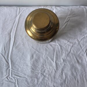 Lot de 2 boîtes cylindriques doré (thé etc..) – Image 3