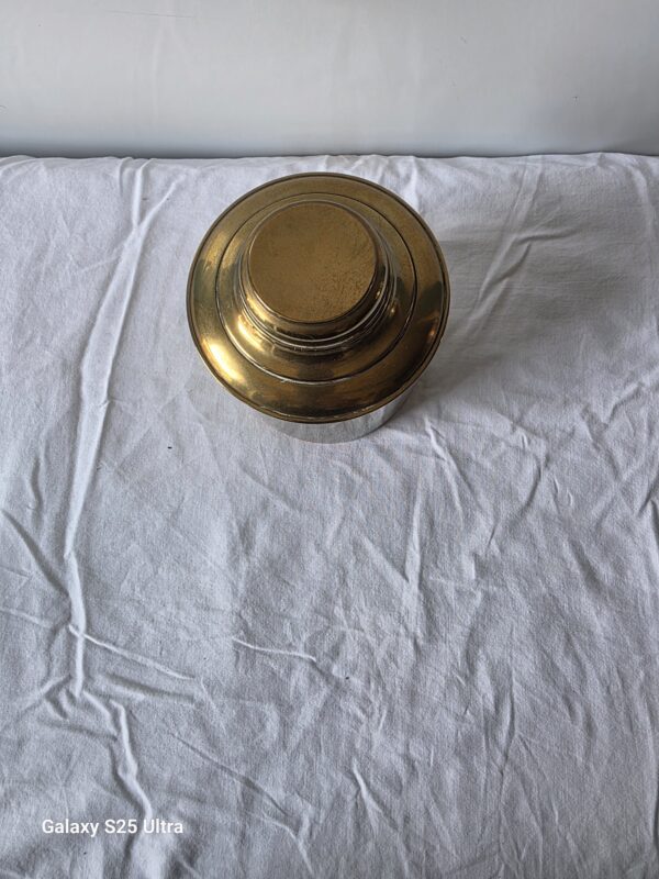 Lot de 2 boîtes cylindriques doré (thé etc..)